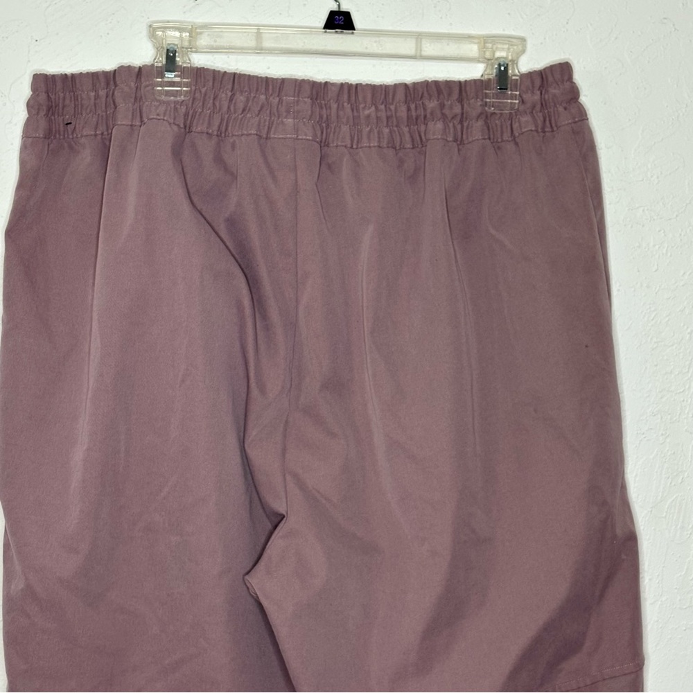 Women's Nike Plus Size 1X Elastic Waist DC6942 Dusty Pink Polyester Jogger Pants - Picture 9 of 13